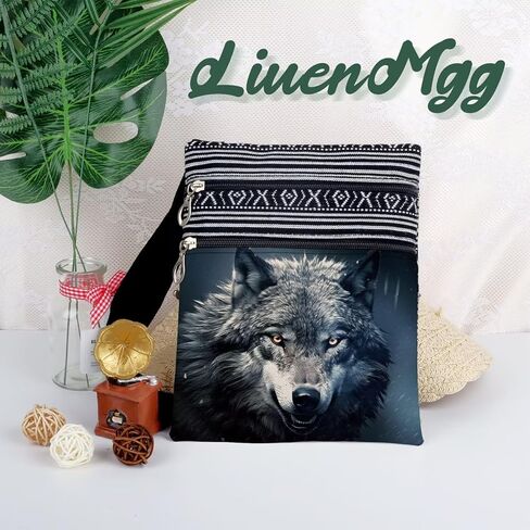 Wolf Pattern Crossbody Bag for Women in Saudi Arabia