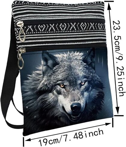 Wolf Pattern Crossbody Bag for Women in Saudi Arabia