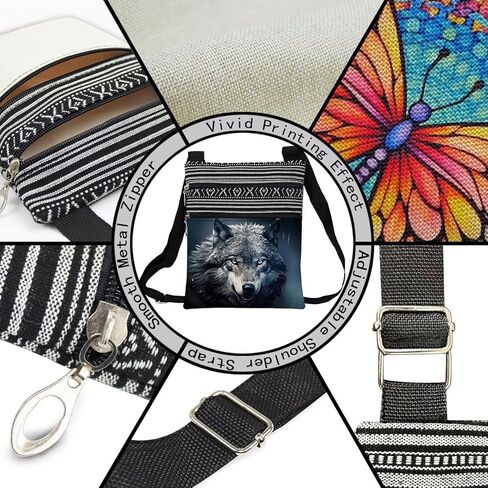 Wolf Pattern Crossbody Bag for Women in Saudi Arabia