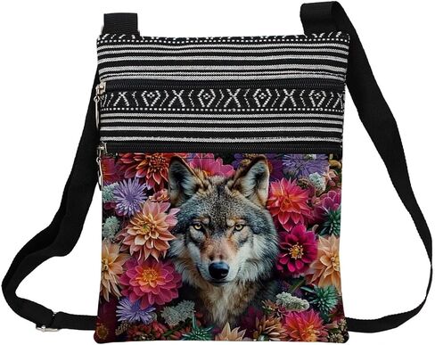 Wolf Pattern Crossbody Bag for Women in Saudi Arabia