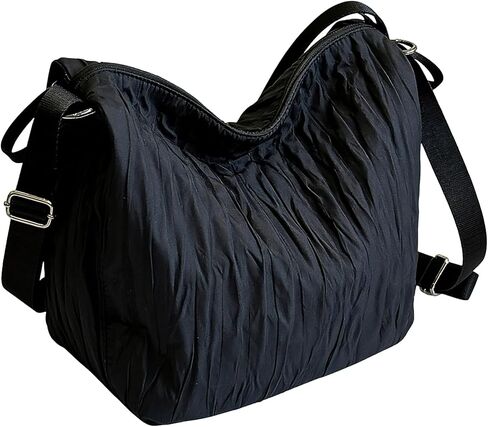 حقيبة كروس للنساء - محفظة كتف قابلة للتحويل مع حزام قابل للتعديل، حقيبة يد للسفر مقاومة للماء، أسود in Kuwait