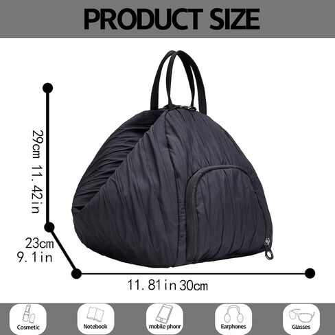 حقيبة كروس للنساء - محفظة كتف قابلة للتحويل مع حزام قابل للتعديل، حقيبة يد للسفر مقاومة للماء، أسود in Kuwait