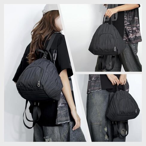 حقيبة كروس للنساء - محفظة كتف قابلة للتحويل مع حزام قابل للتعديل، حقيبة يد للسفر مقاومة للماء، أسود in Kuwait