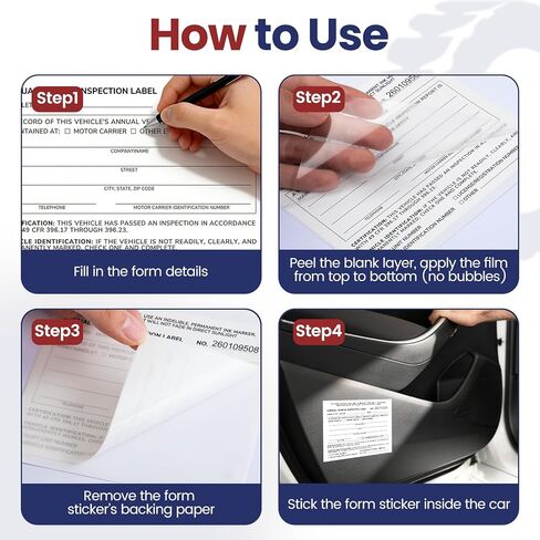 Annual Vehicle Inspection Record Kit – 3-Part NCR Report Book (30 Sets) + White Adhesive Record Labels (30) – for Trucks & Fleet Recordkeeping | Supports 49 CFR §396.17 in Saudi Arabia