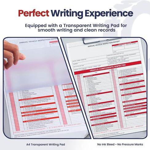 Annual Vehicle Inspection Record Kit – 3-Part NCR Report Book (30 Sets) + White Adhesive Record Labels (30) – for Trucks & Fleet Recordkeeping | Supports 49 CFR §396.17 in Saudi Arabia