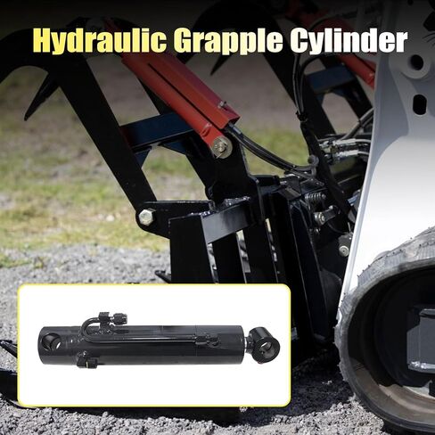 FZJDSD 7212595 Hydraulic Grapple Cylinder Compatible with T650 S650 S630 S750 T770 T630 Skid Steer Loader Bobcat Heavy Duty Loader, Black in Saudi Arabia
