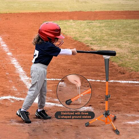 Storgem البيسبول والكرة اللينة المحملة، المحملة الضرب للأطفال، المحملات البيسبول للضرب، T الكرة التدريب الوقوف، من السهل تعديل الارتفاع in Kuwait