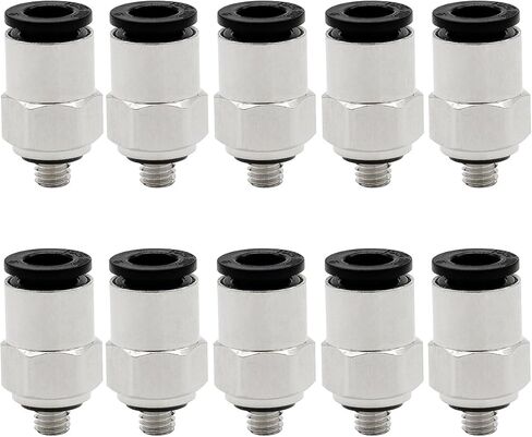 Baomain Straight Pneumatic Fitting M5 PT Male Thread 4mm Push in Connector for PETF Tube Pack of 10 in Saudi Arabia