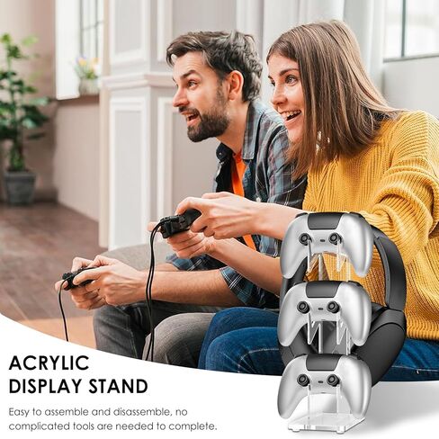 3 Acrylic Controller Holder and Headset Stand 2 in 1 Design Game Controller and Headset Stand Build Your Game Fortresses for Desk in Saudi Arabia