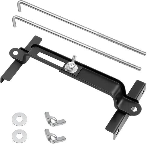 Car Adjustable Battery Hold Down Kit, Corrosion-Resistance Crossbar with 10.6" J Bolt, Automotive Battery Tie Down Holder Bracket Kit for Tray, Universal for Truck SUV Sedan RV in Kuwait