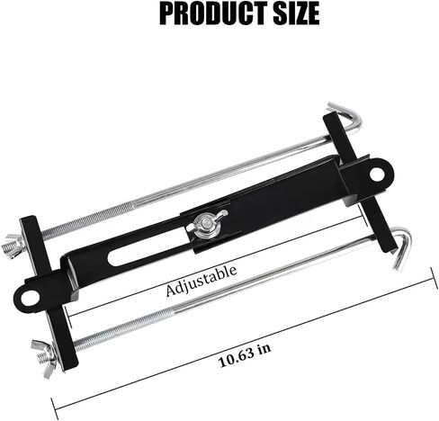 Car Adjustable Battery Hold Down Kit, Corrosion-Resistance Crossbar with 10.6" J Bolt, Automotive Battery Tie Down Holder Bracket Kit for Tray, Universal for Truck SUV Sedan RV in Kuwait