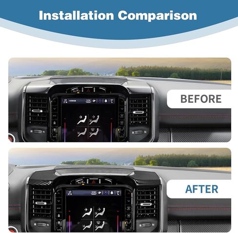 for RAM TRX Center Dash Storage Tray Trim Cover Carbon Fiber for Dodge RAM TRX 2018+ ABS Interior Accessories in Saudi Arabia