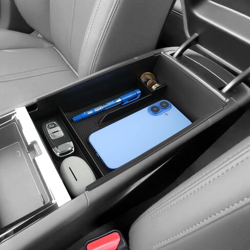 (عبوتان) لمنظم وحدة التحكم المركزية Kia K5 2021-2025 2026 (الأمامي ومسند الذراع) (LXS/GT-Line/GT/EX)، بلاستيك ABS متين وصينية وحدة تحكم مطاطية مضادة للانزلاق 2026 2025 K5 in Saudi Arabia