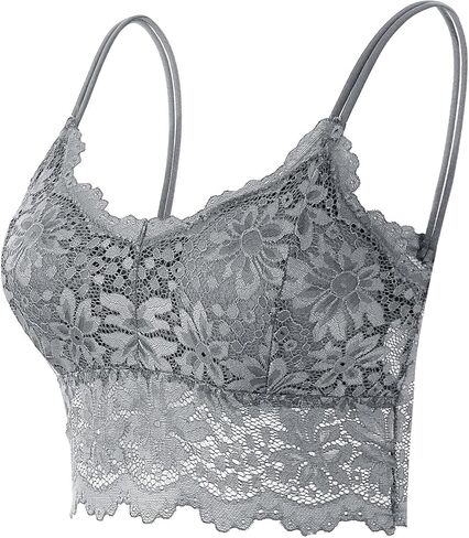 Women Lace Bralettes Padded Soft No Underwire Bra in Kuwait