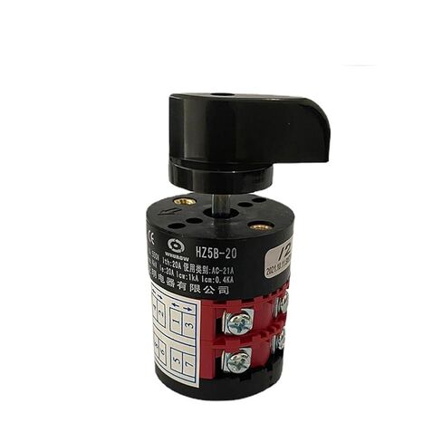 Electric 3 Position HZ5B-20/2 Combination Changeover Rotary Cam Switch 20A Two Poles 8 Terminals Silver Contact in Saudi Arabia