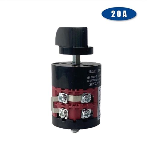 Electric 3 Position HZ5B-20/2 Combination Changeover Rotary Cam Switch 20A Two Poles 8 Terminals Silver Contact in Saudi Arabia