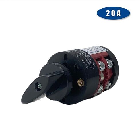 Electric 3 Position HZ5B-20/2 Combination Changeover Rotary Cam Switch 20A Two Poles 8 Terminals Silver Contact in Saudi Arabia