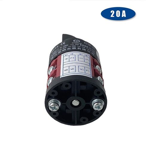 Electric 3 Position HZ5B-20/2 Combination Changeover Rotary Cam Switch 20A Two Poles 8 Terminals Silver Contact in Saudi Arabia