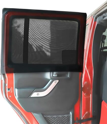 Rear Window Shade Breathable Sun Shade Sunshade Cover Side Window Mesh Screen Bugs Mosquito Net for Jeep Wrangler TJ JK JL & Gladiator JT (2) in Kuwait