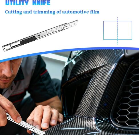 Car Window Tint Kit, 17PCS Vehicle Vinyl Wrap Tool Kit with 2PCS Felt Squeegee and Felt Replacement, Automotive Glass Protective Film Wrapping Installation Set, Universal Fit in Kuwait