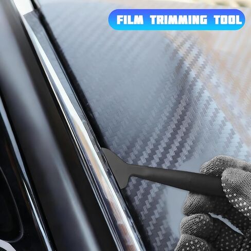 Car Window Tint Kit, 17PCS Vehicle Vinyl Wrap Tool Kit with 2PCS Felt Squeegee and Felt Replacement, Automotive Glass Protective Film Wrapping Installation Set, Universal Fit in Kuwait