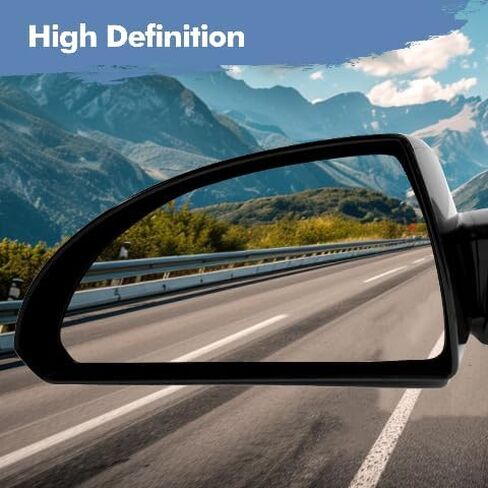 PM Auto Left Driver Side Power Non-Folding View Mirror Chrome/Flat Black Smooth 6H3P For 2014-2016 Chevrolet Impala Limited in Saudi Arabia