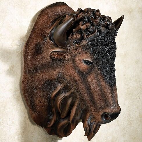 Touch of Class Buffalo Head Wall Art Brown in Saudi Arabia