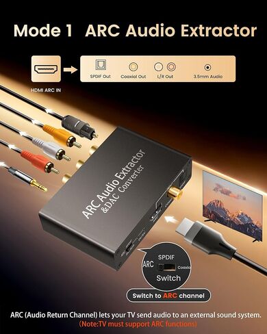 avedio links 4K HDMI Audio Extractor Splitter، 1080P HDMI إلى HDMI Audio Converter + Toslink SPDIF البصري + L/R صوت تناظري ستيريو، محول صوت HDMI لعصا النار، مشغل بلو راي (4K 30 هرتز أخضر) in Kuwait