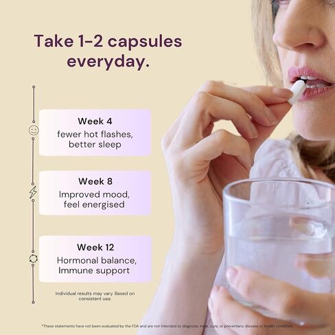 Inositol FEM Menositol 19 في 1 60 كبسولة، مكملات فترة ما قبل انقطاع الطمث وانقطاع الطمث للنساء لفقدان الوزن مع Myo-Inositol، D-chiro وIsoflavones، التحكم في الصحة الأيضية، طبيعي 100%، هرمون، خالي من الصويا in Kuwait