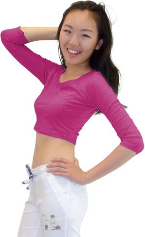 Vivian's Fashions Top - Crop Top, 3/4 Sleeve in Saudi Arabia