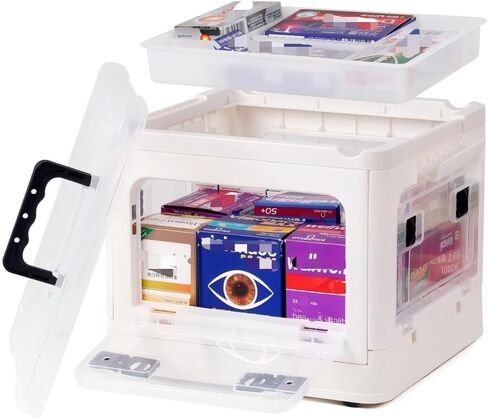 Thickened First Aid Box Empty, 13"x9.1"x7.3" Large Capacity Medicine Storage Box with Handles, 2-Layer Detachable Medical Supply Organizer, Multipurpose Plastic Medicine Chest Container in Saudi Arabia