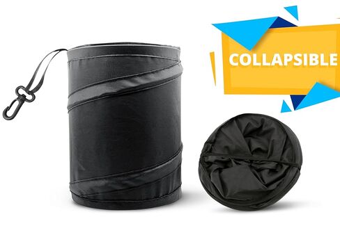 Mavoro 1 Pack, 1 Gallon Car Trash Can | Waterproof Collapsible Pop-Up Car Bin (1 Pack, 1 gal) in Saudi Arabia