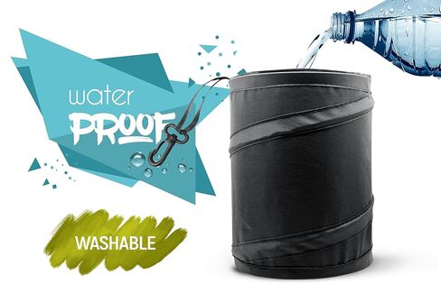 Mavoro 1 Pack, 1 Gallon Car Trash Can | Waterproof Collapsible Pop-Up Car Bin (1 Pack, 1 gal) in Saudi Arabia