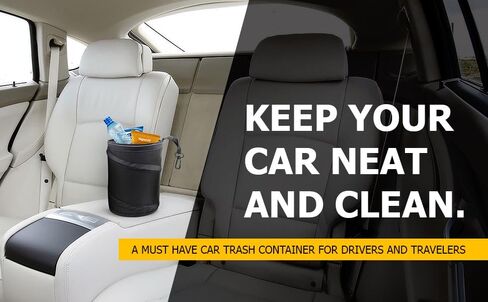 Mavoro 1 Pack, 1 Gallon Car Trash Can | Waterproof Collapsible Pop-Up Car Bin (1 Pack, 1 gal) in Saudi Arabia