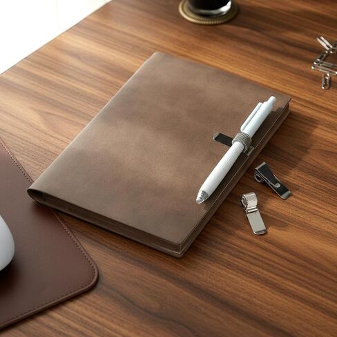 3 قطع مشبك حامل قلم فضي، مشبك حامل قلم بحلقة زنبركية واحدة قابل للتعديل، مشبك معدني من الفولاذ المقاوم للصدأ منظم قلم رصاص لمجلة حافظة الكمبيوتر المحمول in Kuwait