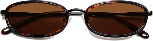 النظارات الشمسية المستقطبة الرجعية البيضاوية للنساء والرجال 2026 نظارات شمسية عصرية ضيقة مستديرة 90s أنيقة AR82381 in Kuwait