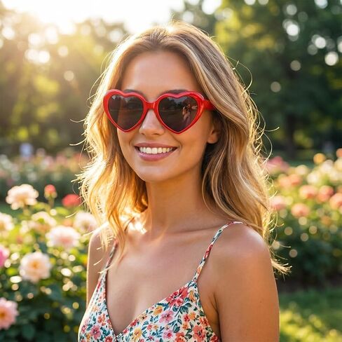 Lusofie 2pcs Heart Shaped Sunglasses - Heart Shaped Diffraction Glasses for Festival Rave Party Accessories for Women Men Rave Glasses in Saudi Arabia