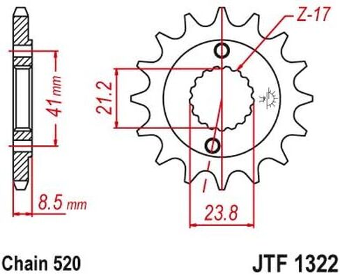 متوافق مع 1999-2004 Sportrax TRX400EX JT عالي الكربون الصلب 14T ضرس أمامي in Kuwait