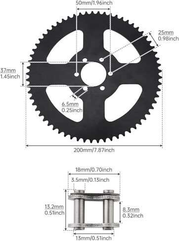 Windance 65 Teeth #35 Chain 37mm Bore Rear Sprocket Fit for Coleman Baja TrailMaster Mini Motorcycle Dirt Bike Go Kart / CT100U CC100X CK100 79cc 97cc 100cc, 65T Dirve Chain Sprocket in Saudi Arabia