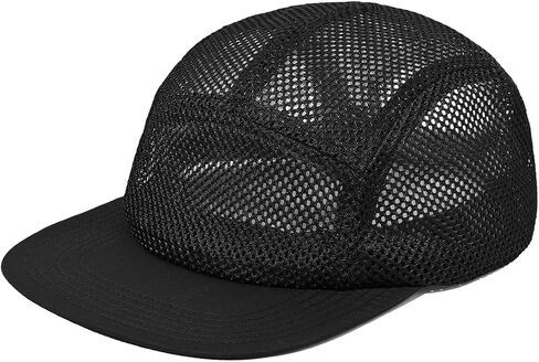Croogo Mesh Baseball Cap Breathable 5 Panel Hat Lightweight Adjustable Trucker Hat Summer Dad Hat Hip Hop Style Flat Brim Hat in Saudi Arabia