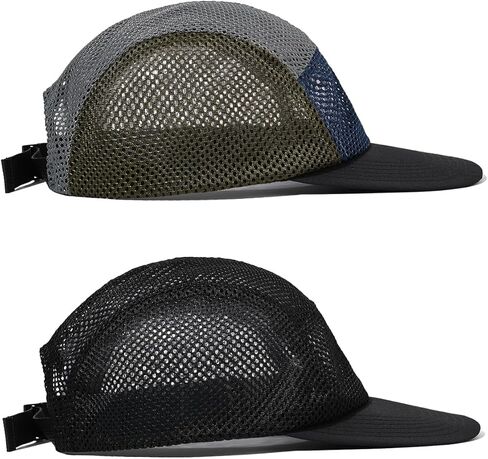 Croogo Mesh Baseball Cap Breathable 5 Panel Hat Lightweight Adjustable Trucker Hat Summer Dad Hat Hip Hop Style Flat Brim Hat in Saudi Arabia