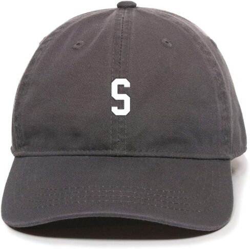 DSGN By DNA S Initial Letter Baseball Cap Embroidered Cotton Adjustable Dad Hat in Kuwait