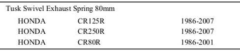 TUSK Swivel Exhaust Spring 80mm Compatible with Honda CR80R 1986-2001/CR125R 1986-2007/CR250R 1986-2007 in Saudi Arabia
