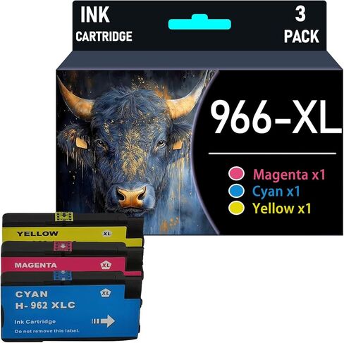 966XL High Yield Ink Cartridge Replacement for HP 966 966XL Ink Cartridge for HP OfficeJet Pro 9020 9025 9010 9015 9018 9020 9025 9026 9027 9028 9029 Printers,Color in Saudi Arabia