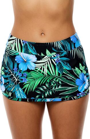 Next by Athena Womens Aloha Lotus Swim Skort Swimsuit Bottom in Kuwait