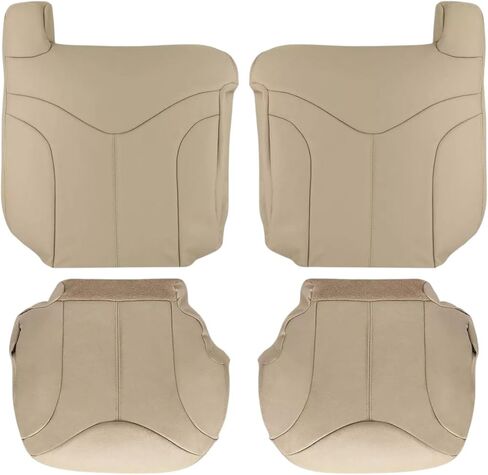 2000 2001 2002 GMC Yukon XL XLT SLT SLE Leather Seat Cover Replacement, GMC Yukon 1500 2500 Shale Tan Driver Bottom Replacement Seat Cover (Genuine Leather) in Kuwait