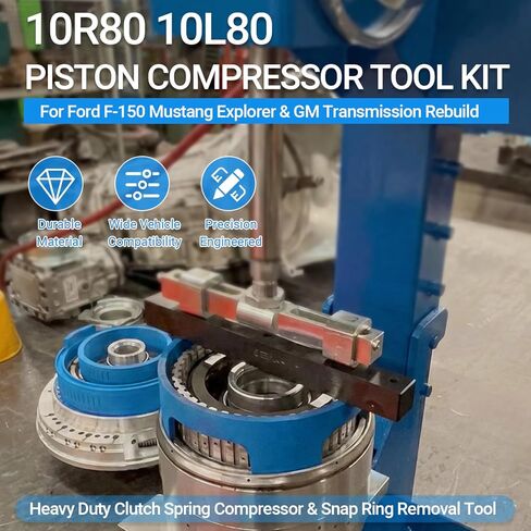 10R80 10L80 Piston Compressor Tool Kit for Ford F-150 Mustang Explorer & GM Transmission Rebuild - Heavy Duty Clutch Spring Compressor & Snap Ring Removal Tool in Saudi Arabia