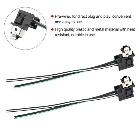 Car Headlight Socket Adapter, Prewired for H1 Bulb, 2Pcs Wiring Harness Connector Plug Adapter Line for H1 Bulbs in Saudi Arabia