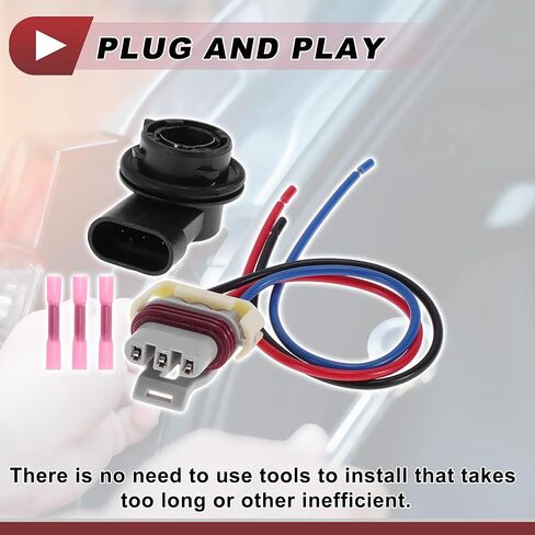 1 Set DRL Daytime Running Light Socket Wiring for Fiat 500X 2015-2020 No.68285062AA/77367320 Lamp Bulb Pigtail Connector Harness in Saudi Arabia
