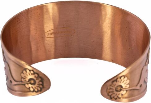 سوار من النحاس الصلب مع طائر طنان وزخارف نباتية، سوار الكفة المدبب ذو الطراز الريفي العتيق in Kuwait